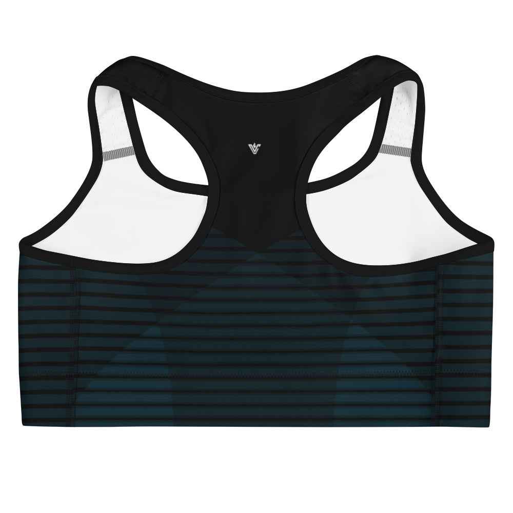 VolCrush White Emblem Sports Bra