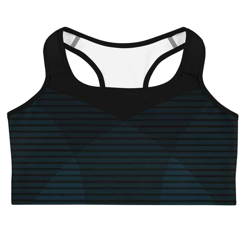 VolCrush White Emblem Sports Bra