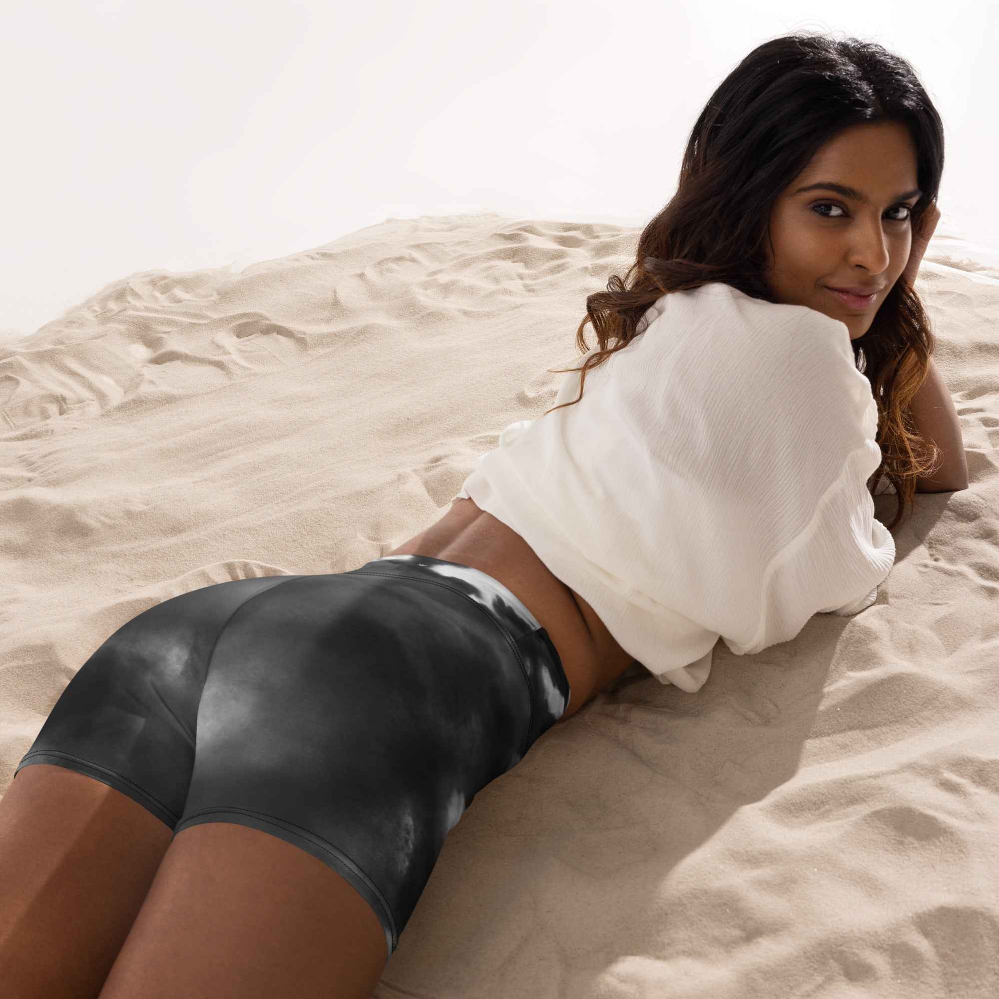 Cloudy Sky Yoga Shorts