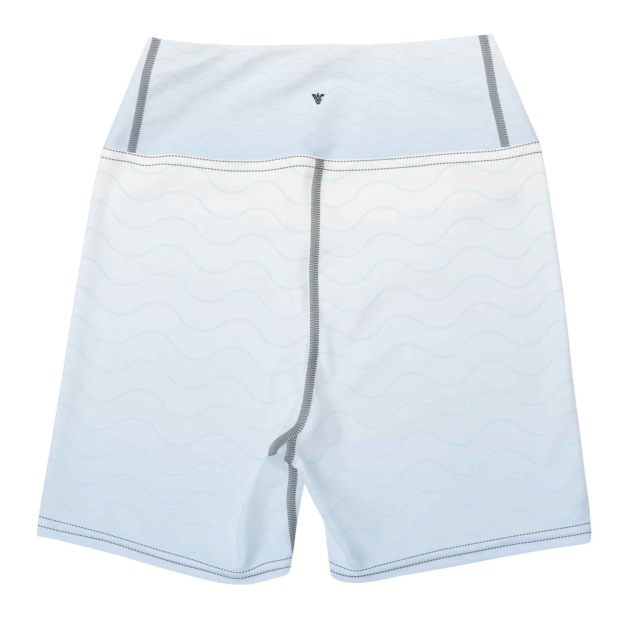 Light Blue Gradient Yoga Shorts