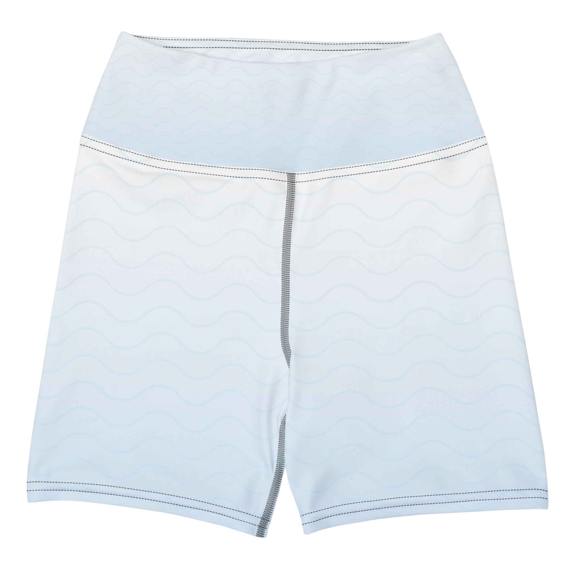 Light Blue Gradient Yoga Shorts