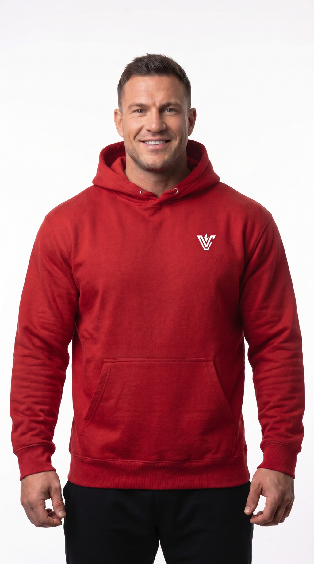 VolCrush White Emblem Hoodie