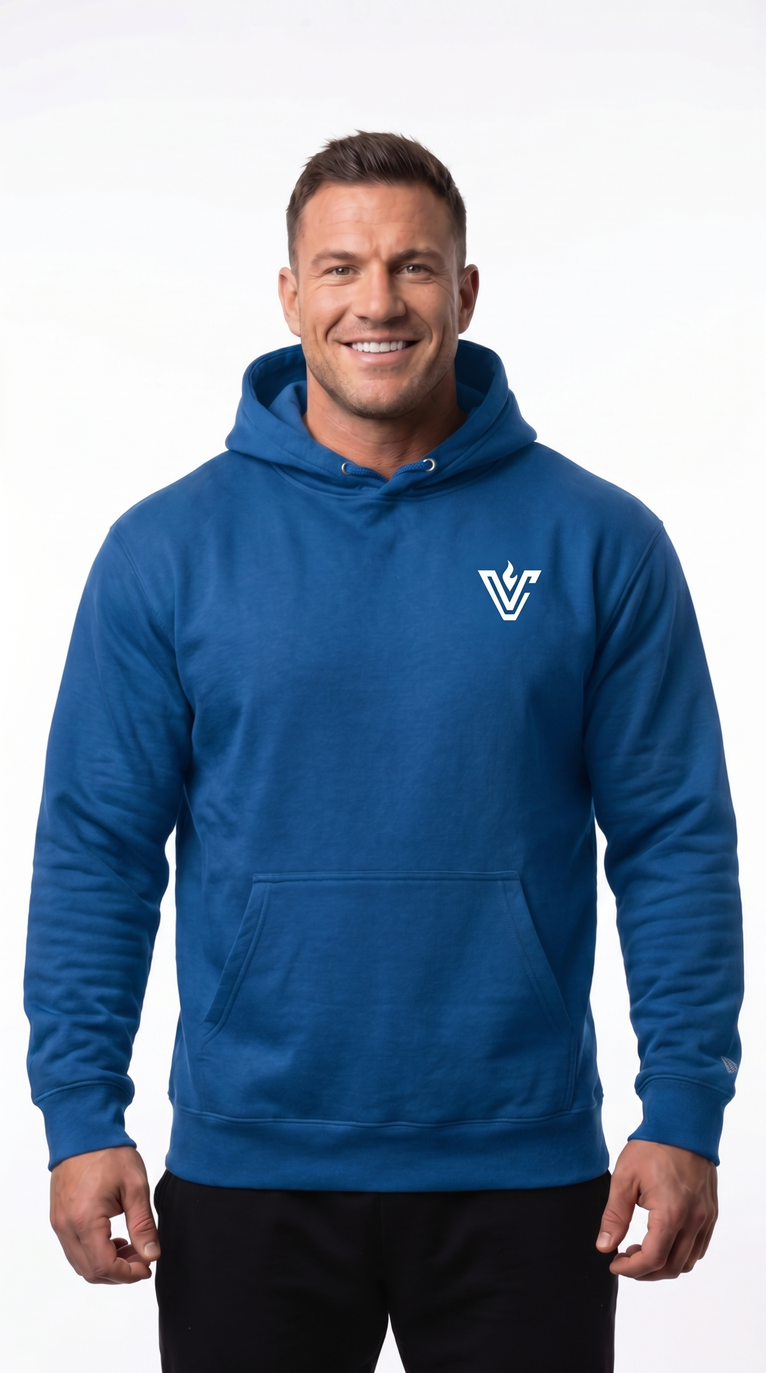 VolCrush White Emblem Hoodie