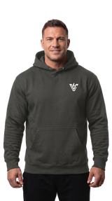 VolCrush White Emblem Hoodie