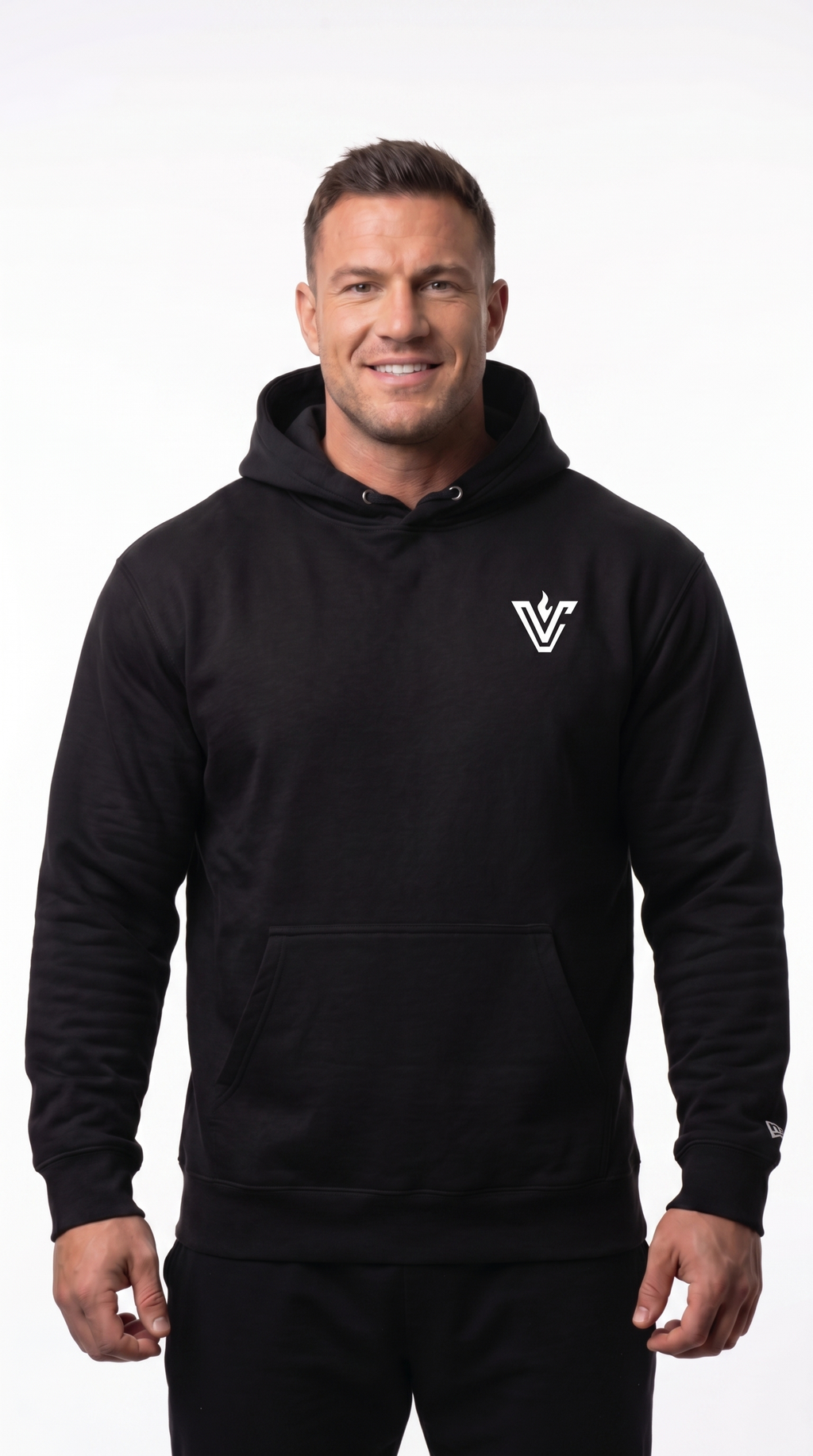 VolCrush White Emblem Hoodie