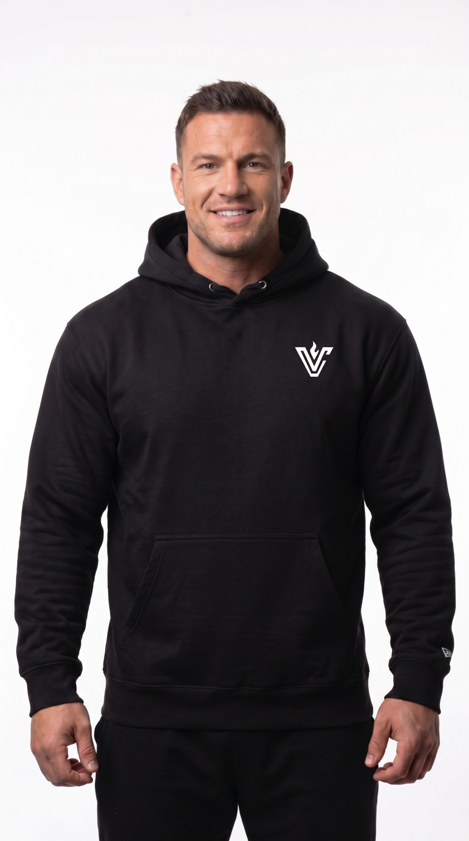 VolCrush White Emblem Hoodie