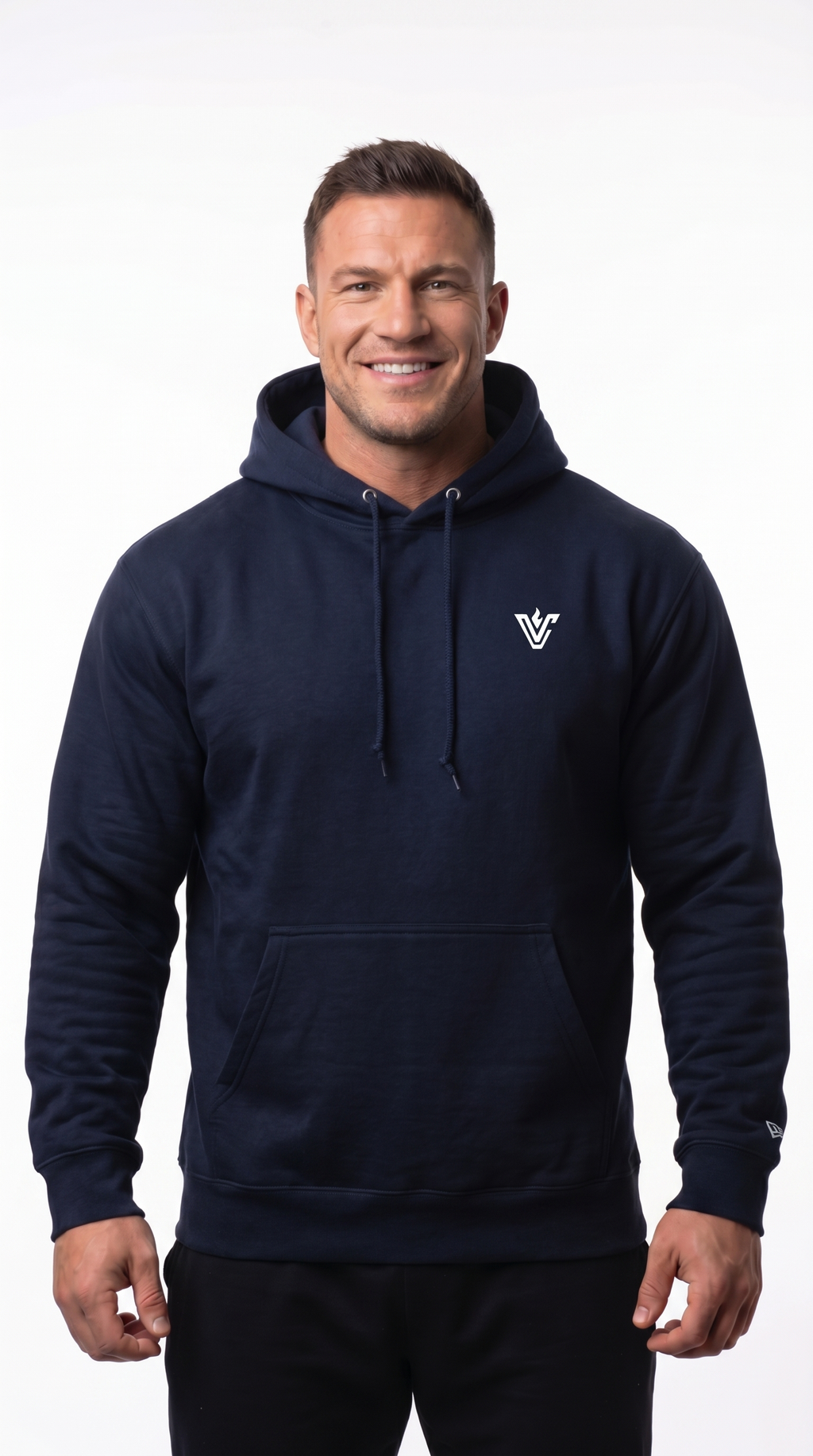 VolCrush White Emblem Hoodie