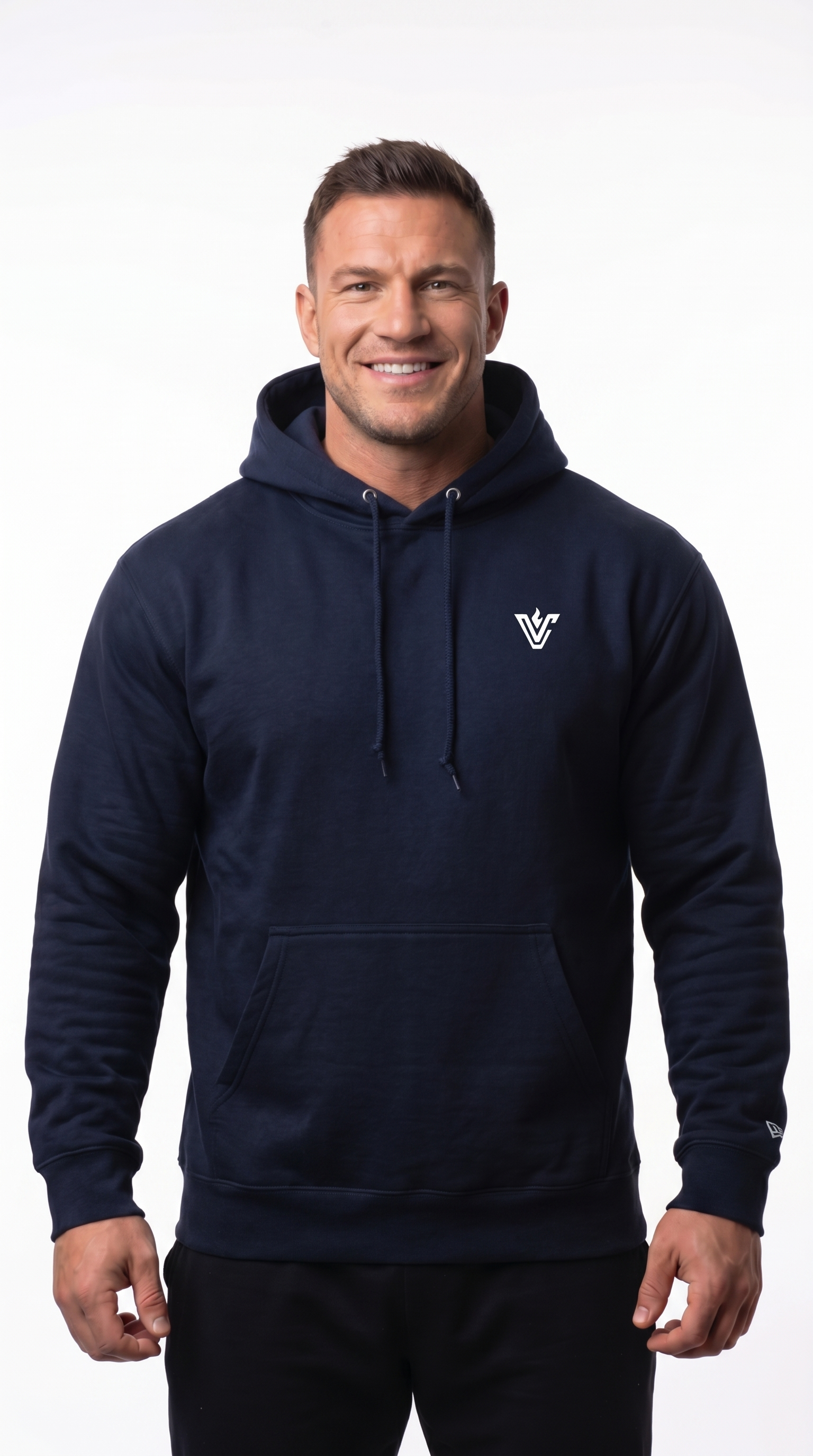 VolCrush White Emblem Hoodie