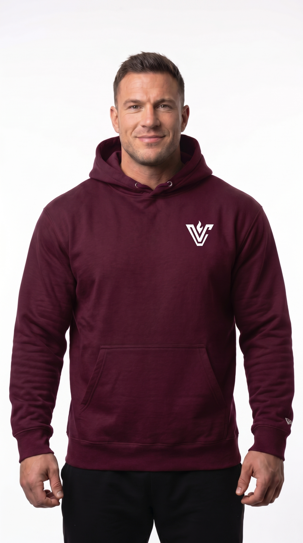 VolCrush White Emblem Hoodie