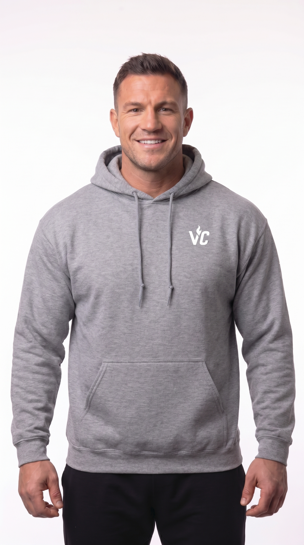 VolCrush White Letter Emblem Hoodie