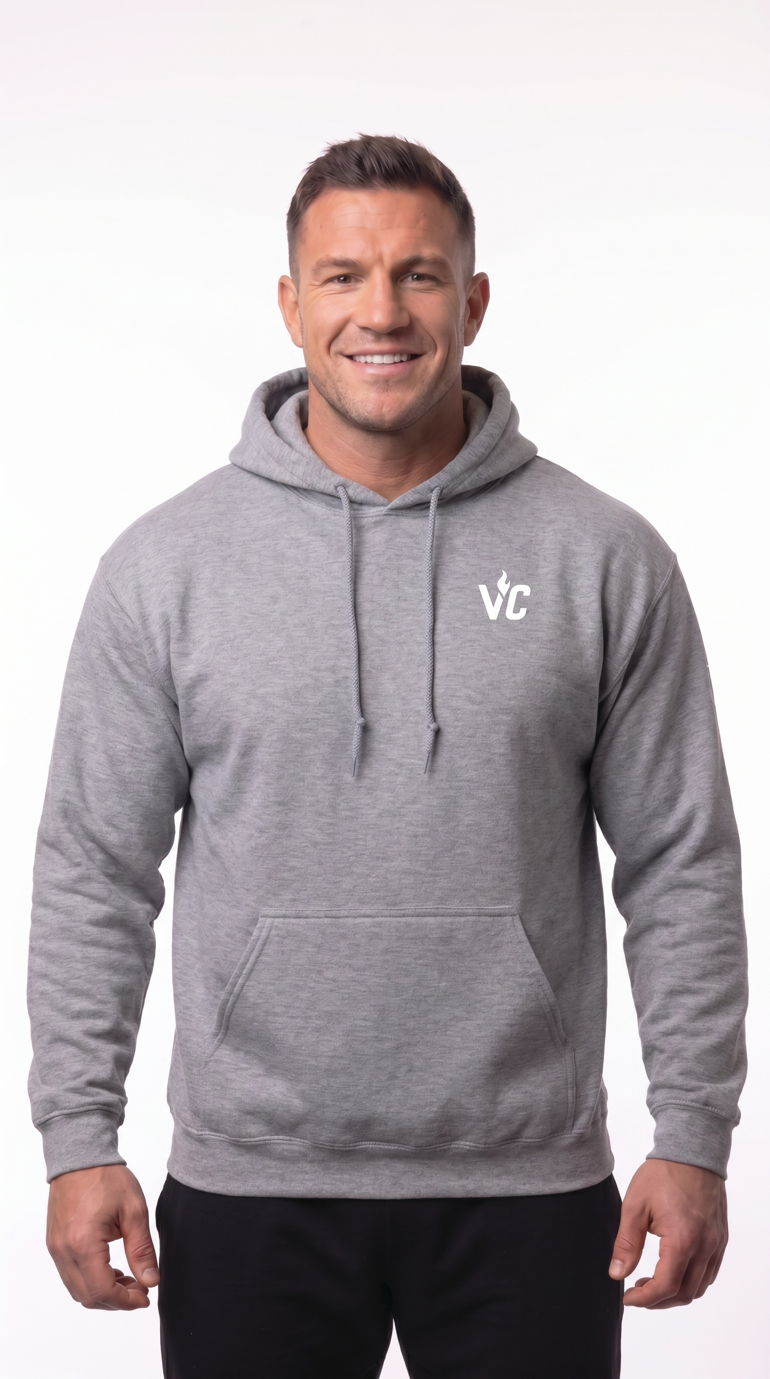 VolCrush White Letter Emblem Hoodie