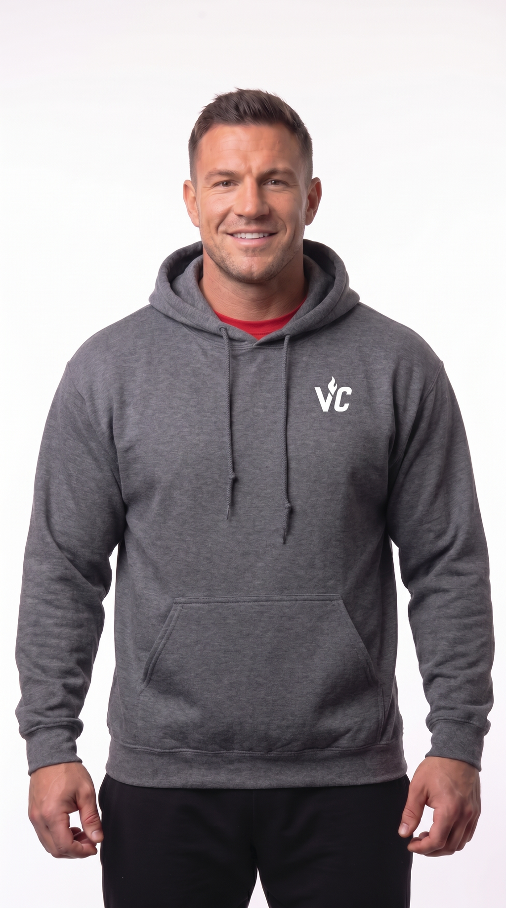 VolCrush White Letter Emblem Hoodie