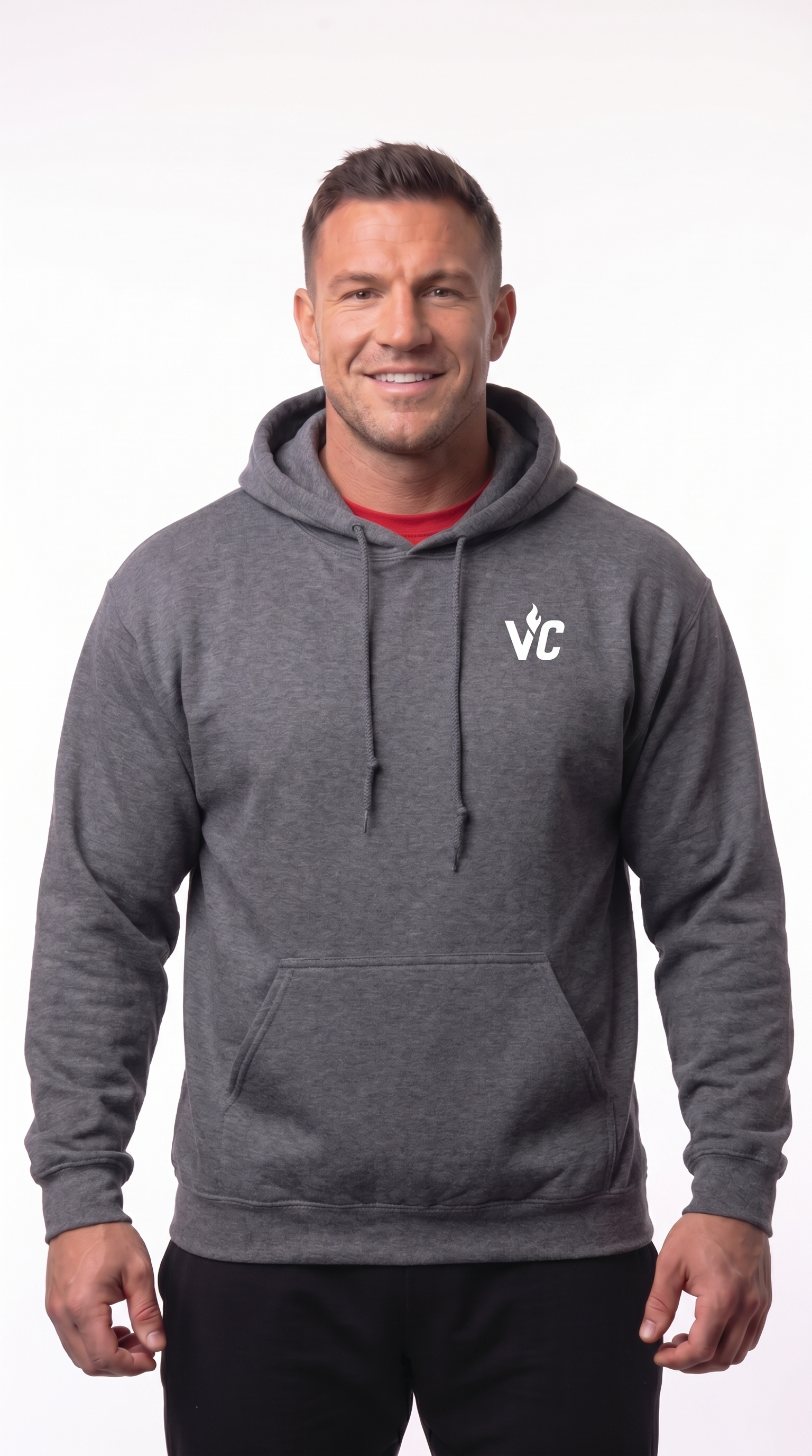 VolCrush White Letter Emblem Hoodie