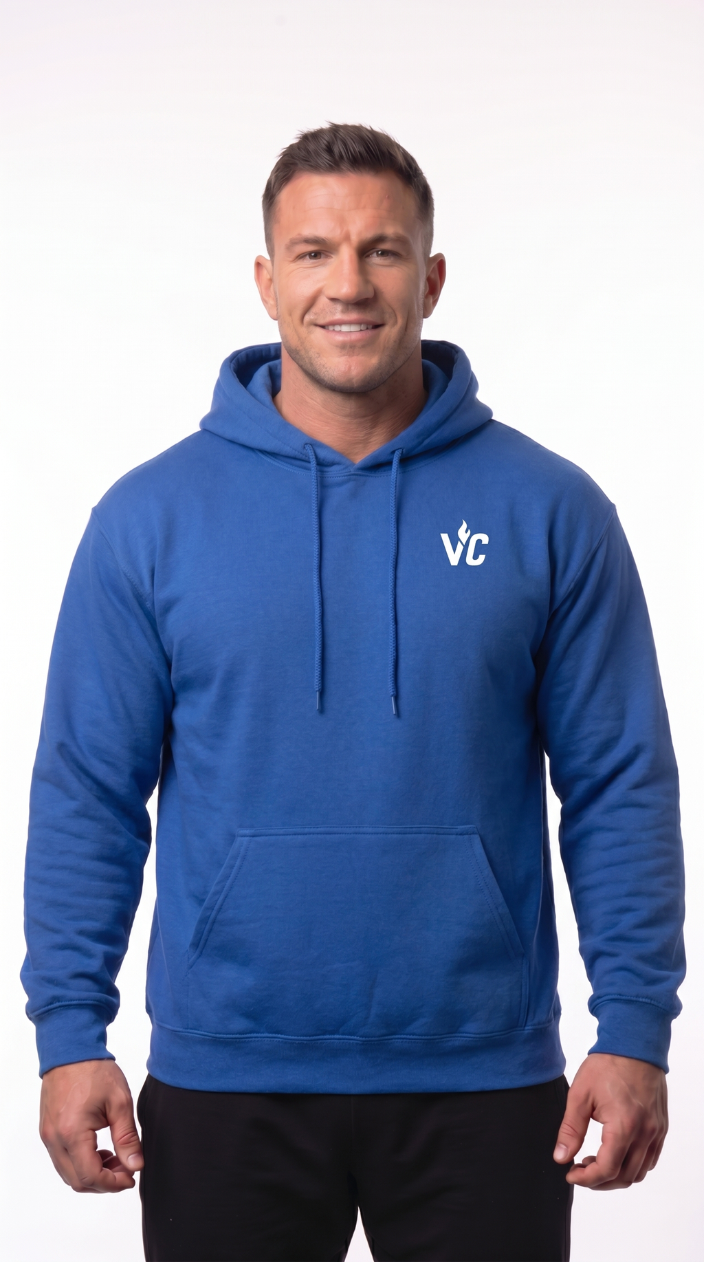 VolCrush White Letter Emblem Hoodie