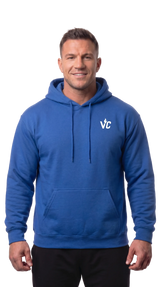 VolCrush White Letter Emblem Hoodie