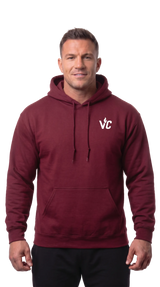 VolCrush White Letter Emblem Hoodie