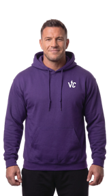 VolCrush White Letter Emblem Hoodie
