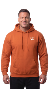 VolCrush White Letter Emblem Hoodie
