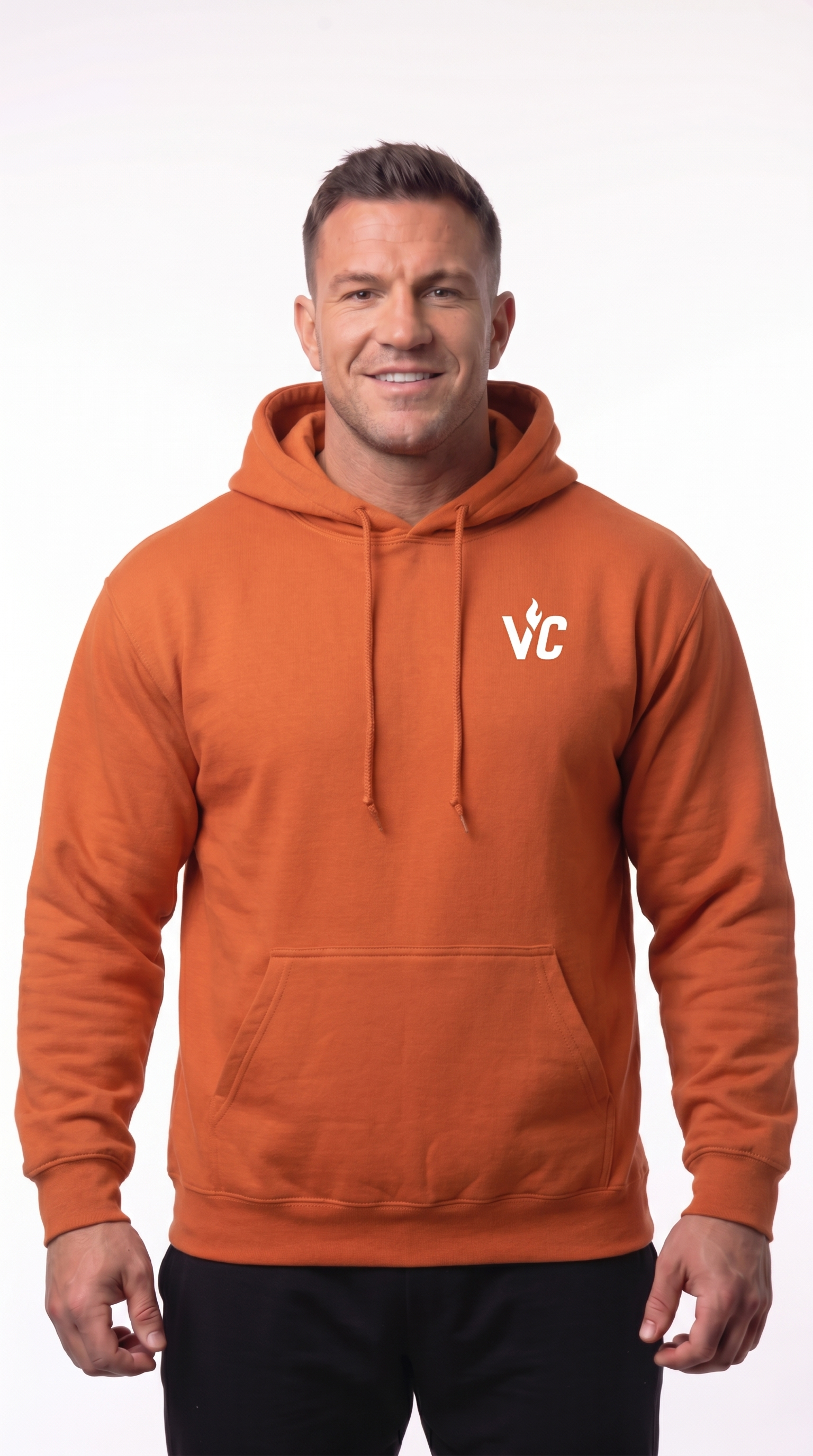 VolCrush White Letter Emblem Hoodie