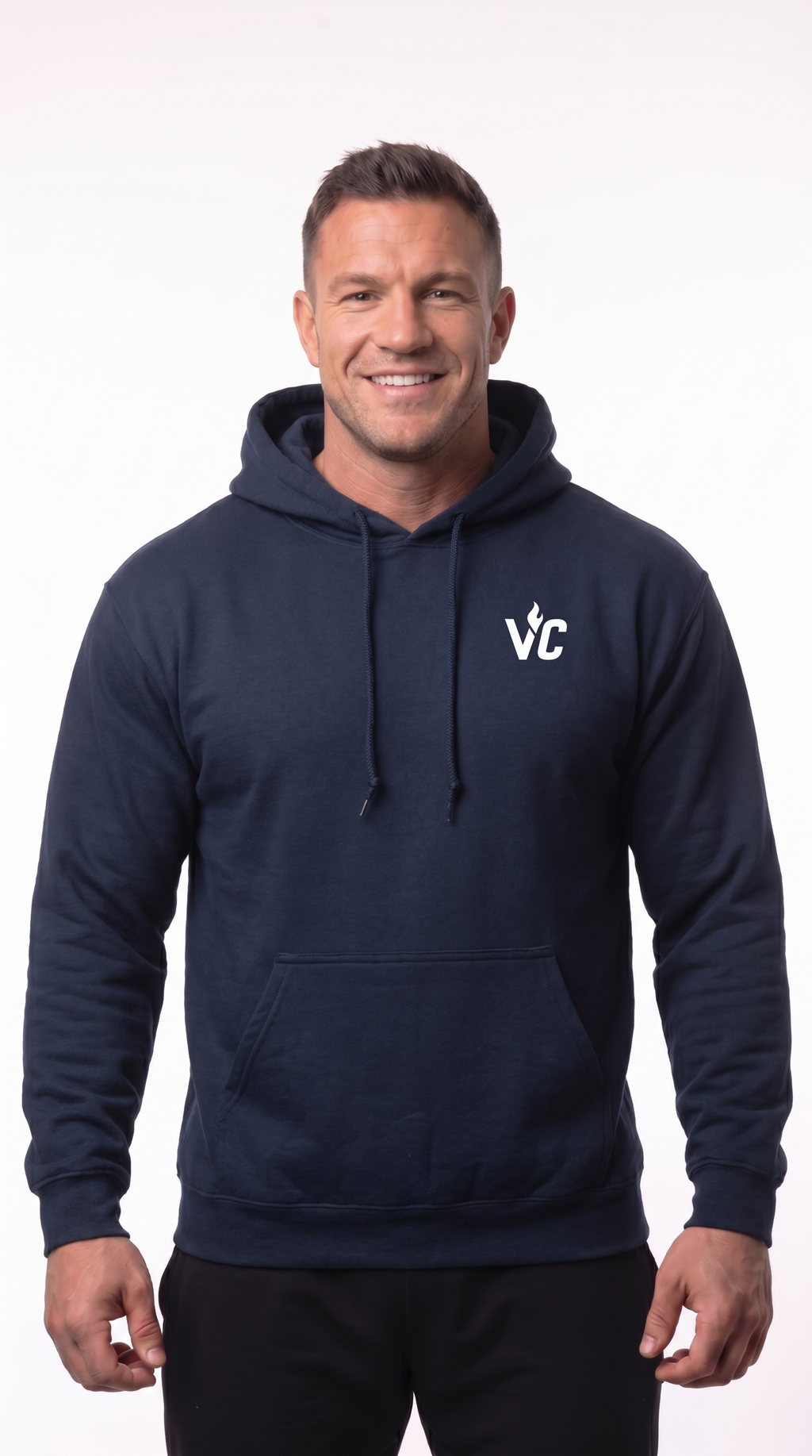 VolCrush White Letter Emblem Hoodie