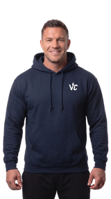 VolCrush White Letter Emblem Hoodie