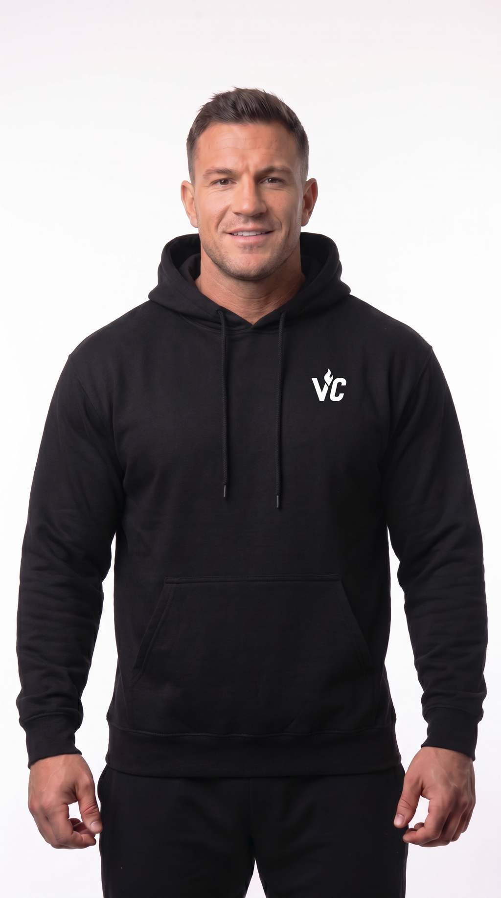 VolCrush White Letter Emblem Hoodie