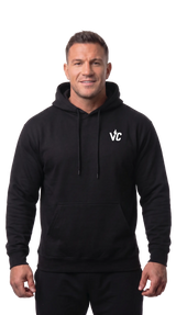 VolCrush White Letter Emblem Hoodie