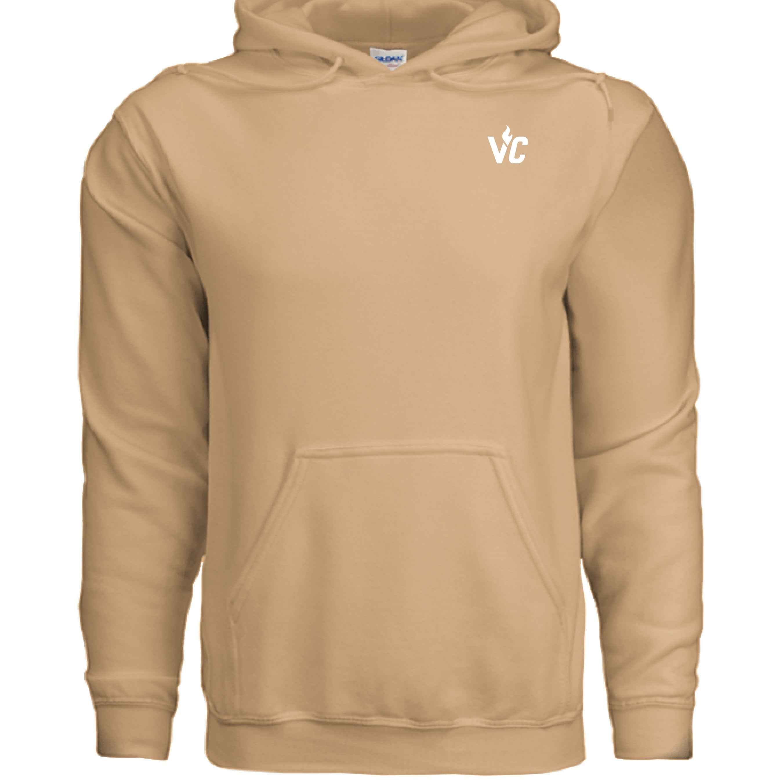 VolCrush White Letter Emblem Hoodie