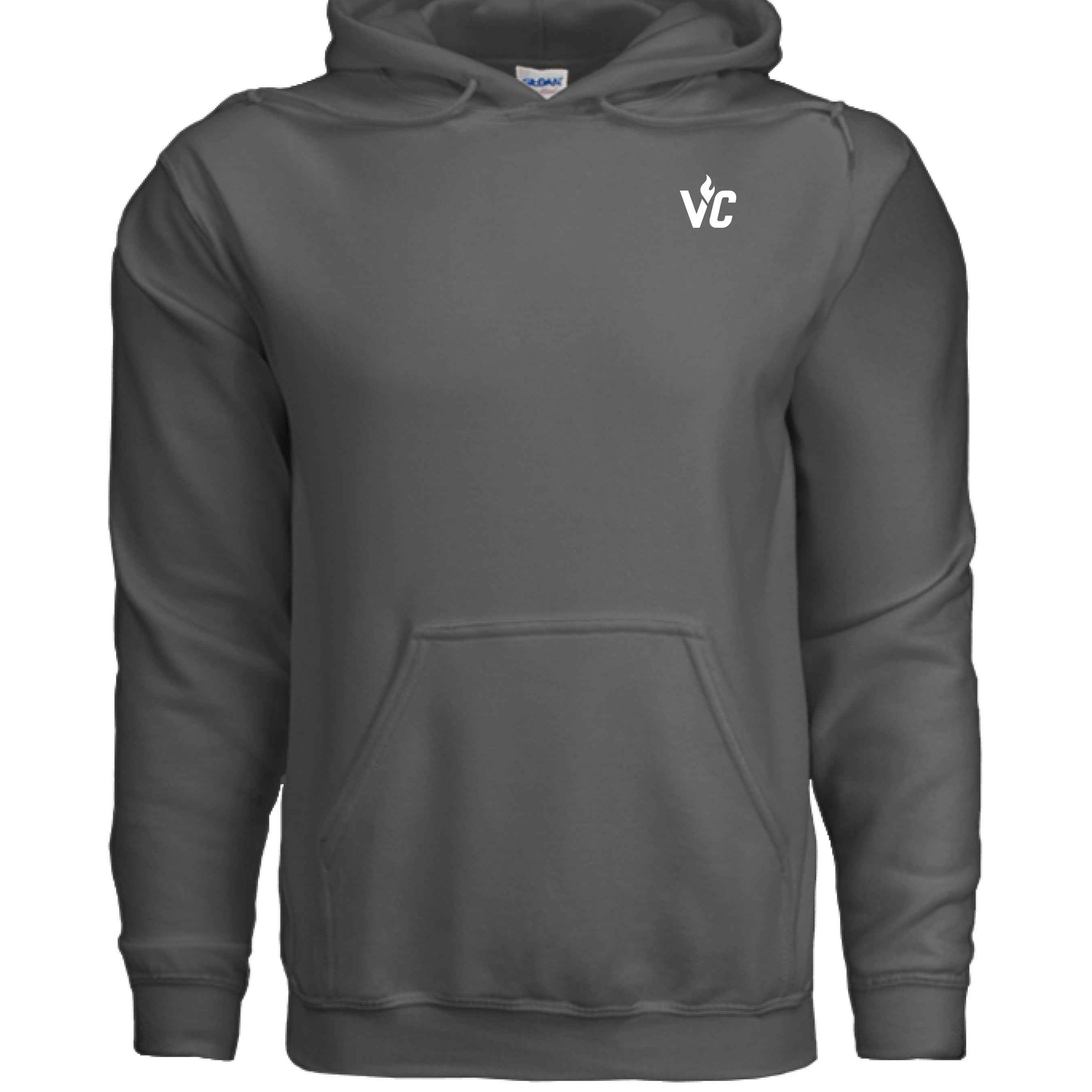 VolCrush White Letter Emblem Hoodie