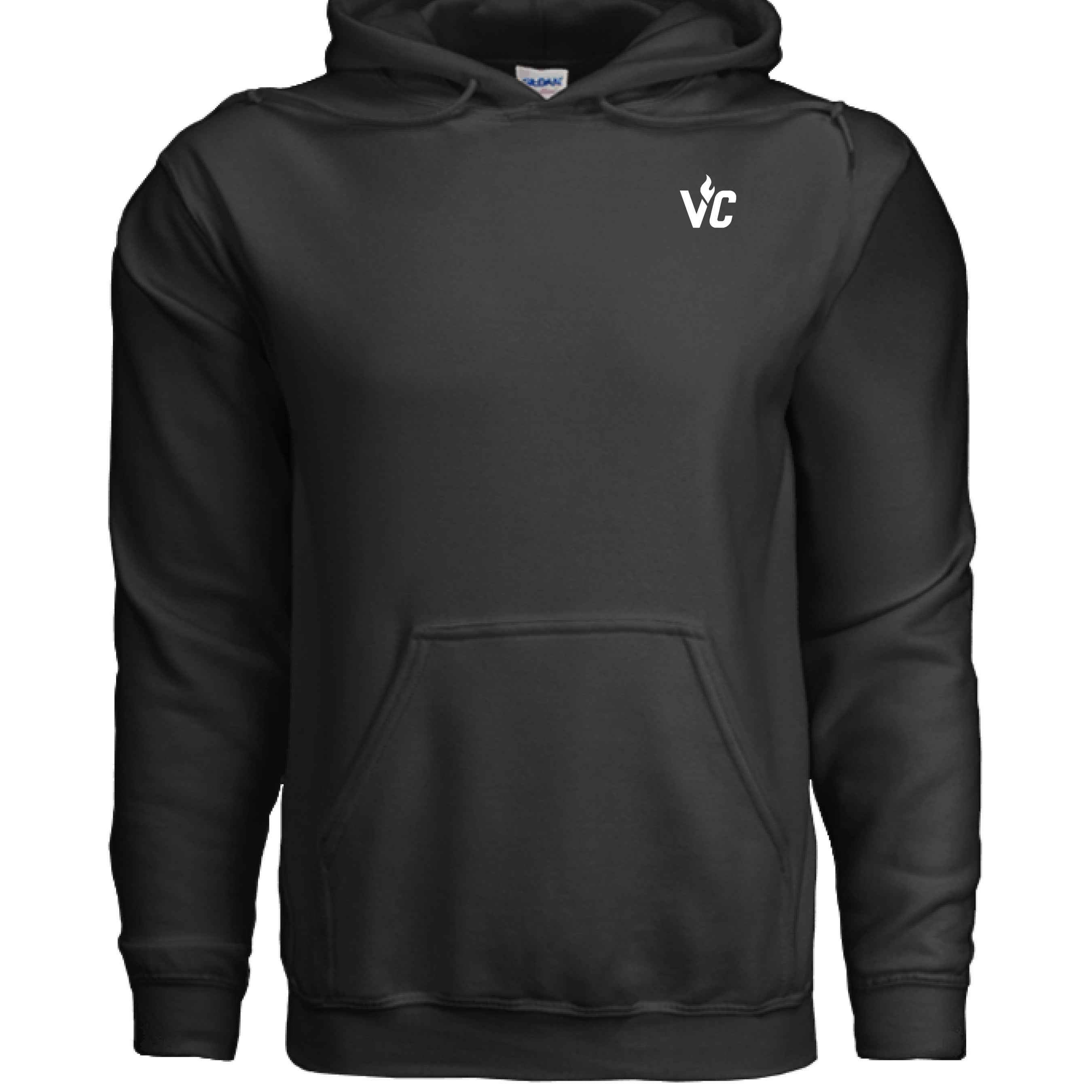 VolCrush White Letter Emblem Hoodie