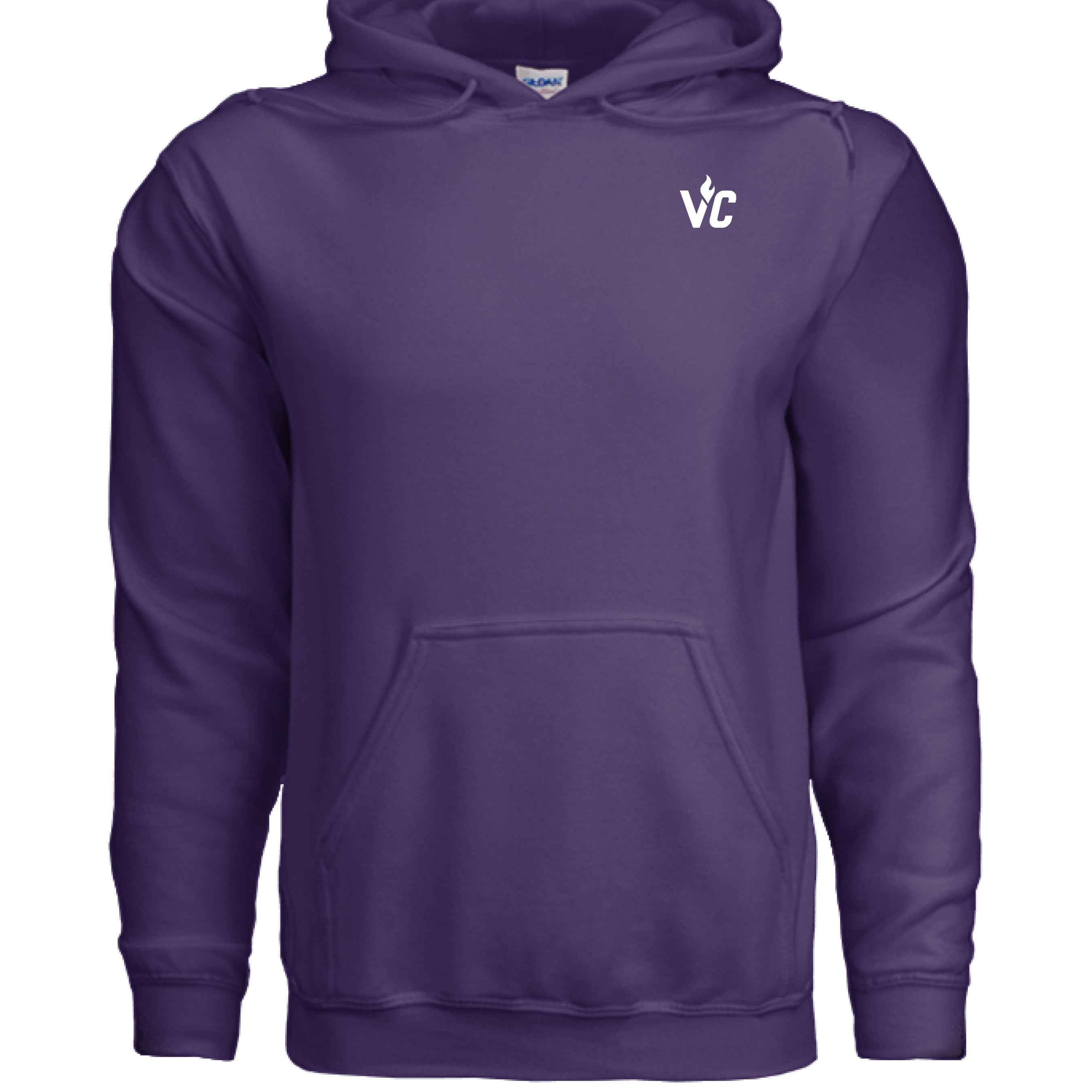 VolCrush White Letter Emblem Hoodie