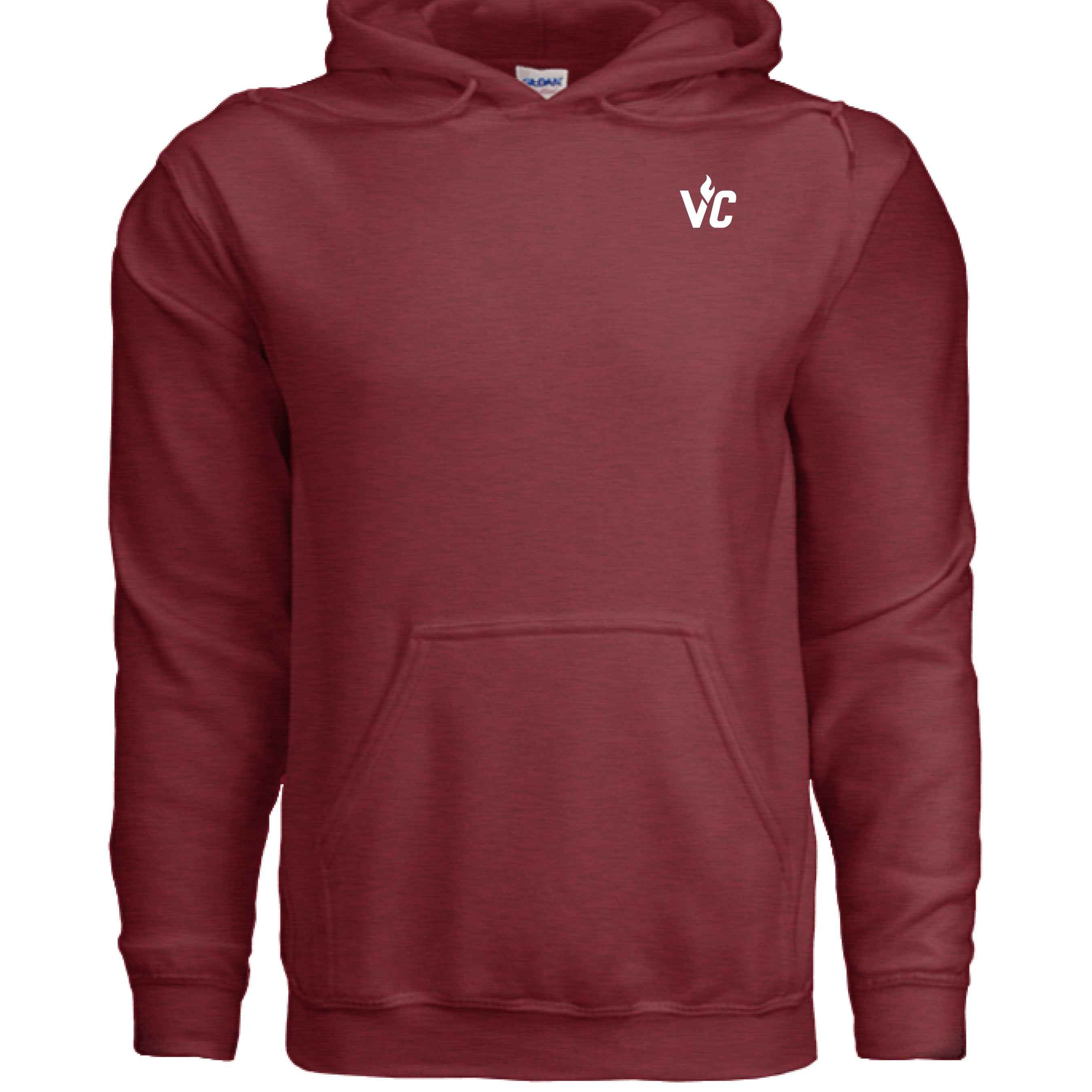 VolCrush White Letter Emblem Hoodie
