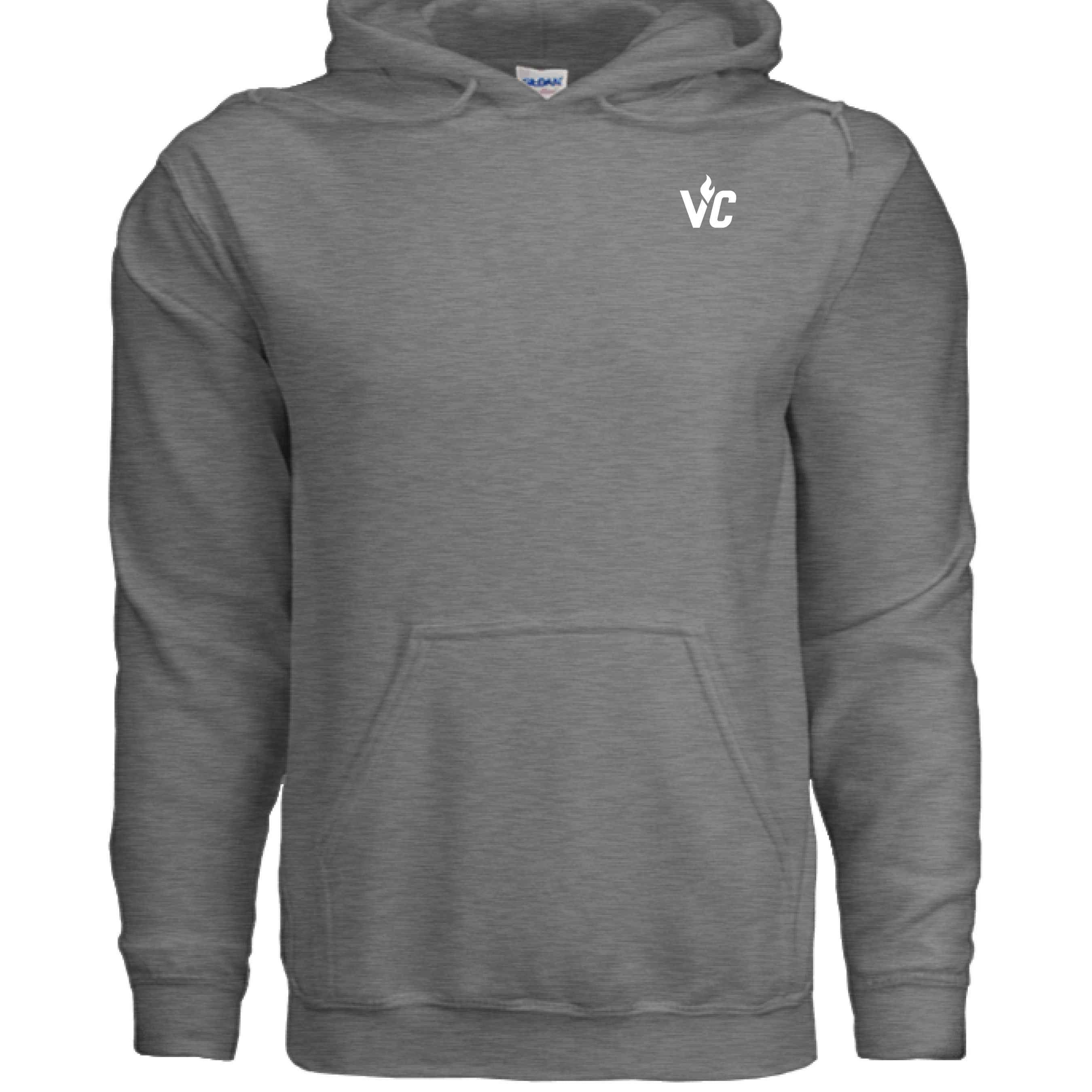 VolCrush White Letter Emblem Hoodie